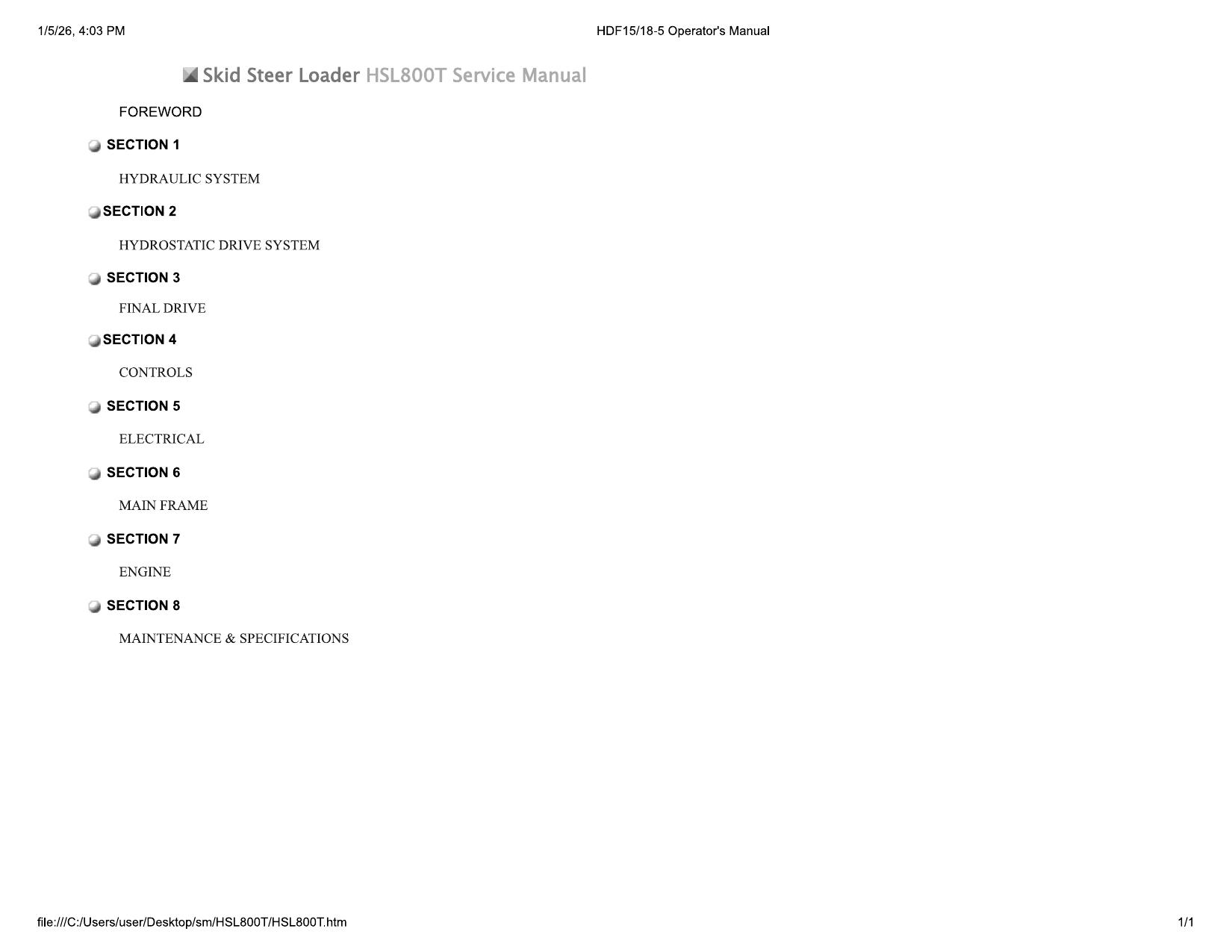 HSL800T Service Manual